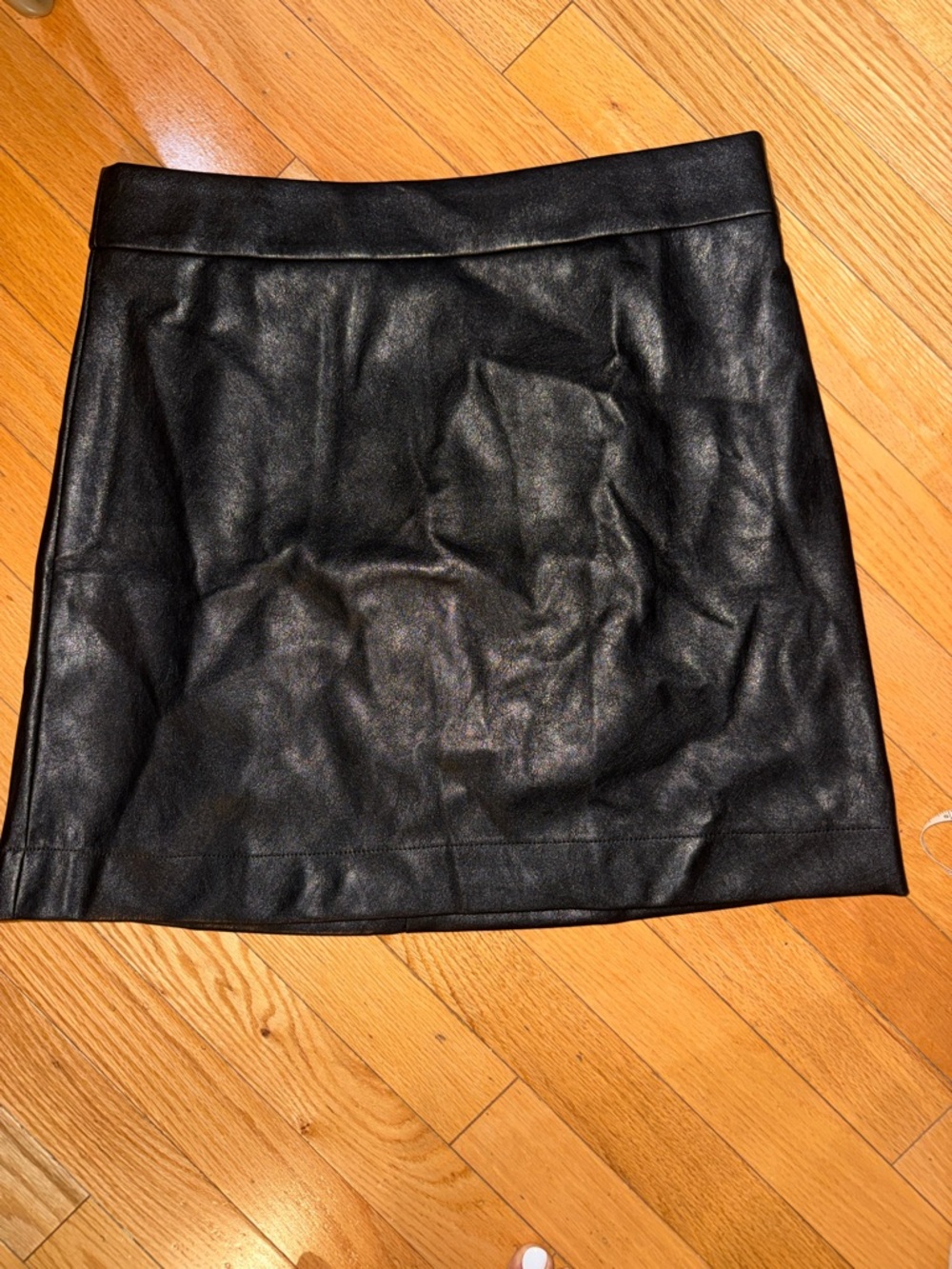 J. Crew Factory Black Faux Leather Mini Skirt